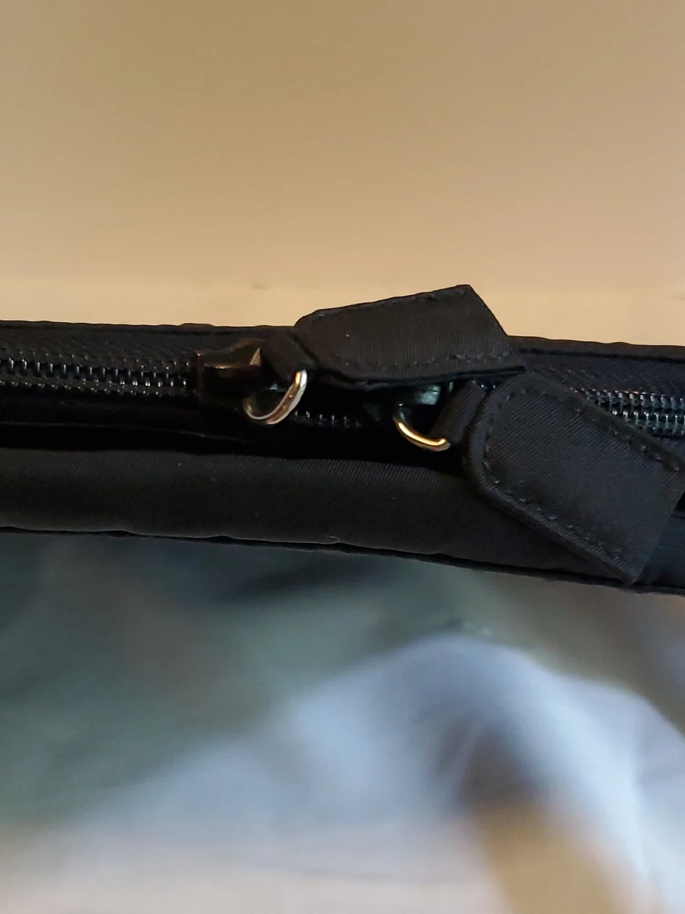 Authentic PRADA MILANO Black Nylon Makeup Bag with Zipper, Pockets - Picture 3 of 13